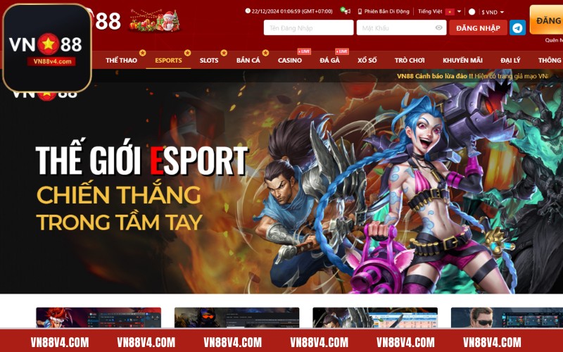 Esports VN88 là danh mục trò chơi hiện đại, thú vị