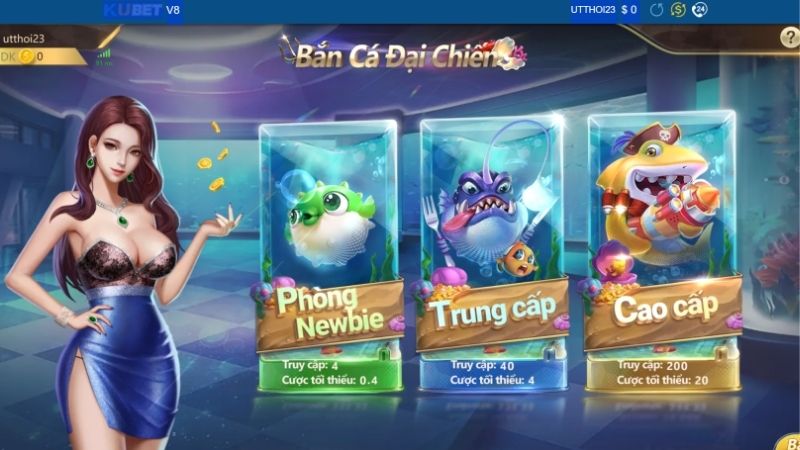 Sảnh bắn cá KUBET77 được đông đảo người chơi yêu thích hiện nay 