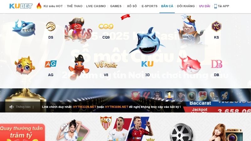 Sảnh chơi hợp tác với nhiều nhà phát hành nổi bật hàng đầu 